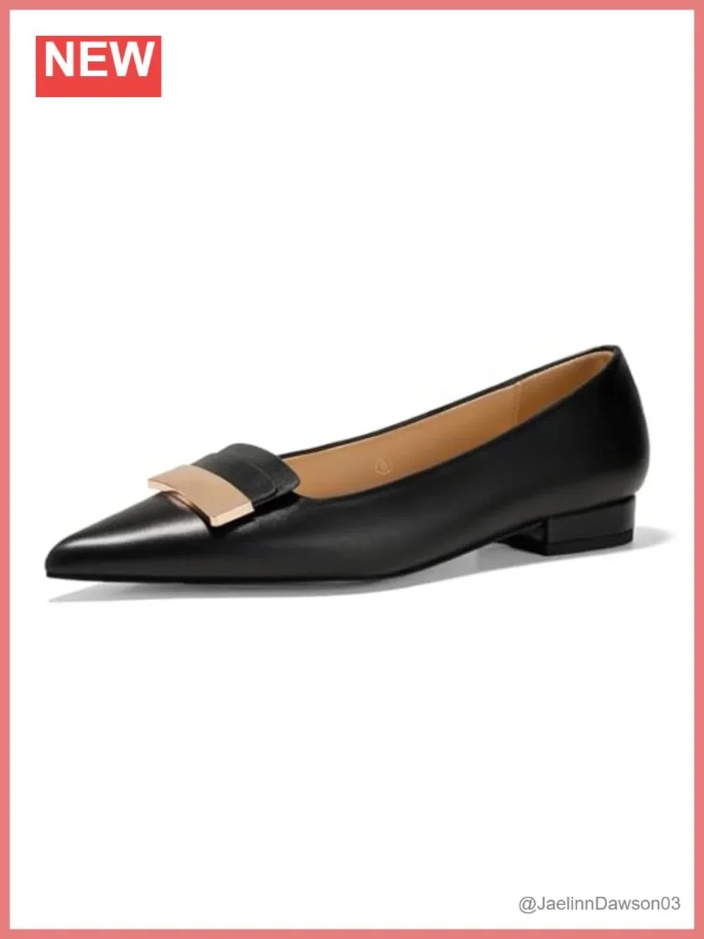Women's Lambskin Lining Pointed Toe Slip On Flat Shoes Memory Padded Insole